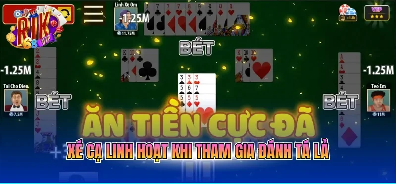 Mẹo Chơi Phỏm Luôn Thắng Đơn Giản Hiệu Quả Nhất 2026 3 Xé cạ linh hoạt khi tham gia đánh Tá lả